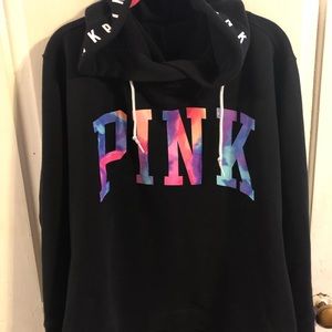 Vs pink watercolor / tie dye hoodie